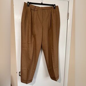Lauren Ralph Lauren Brown High-Waist Tailored Trousers
